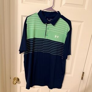 Under Armour Men's Polo in Navy and Light Green